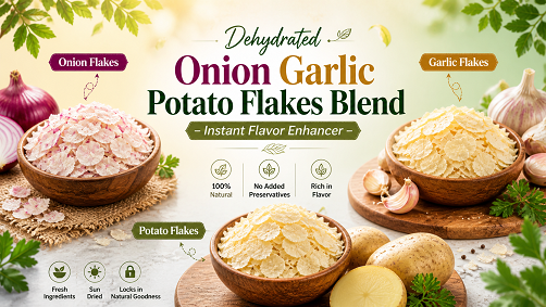 Dehydrated Onion Garlic Potato Flakes Blend – Instant Flavor Enhancer